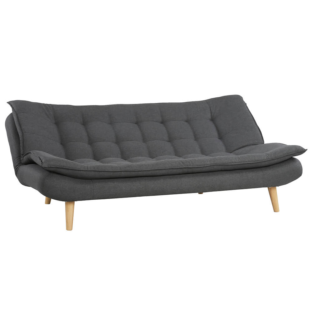 Bäddsoffa Tyyni 2-sitsig 195 cm, grå – ryggstöd med 3 lägen