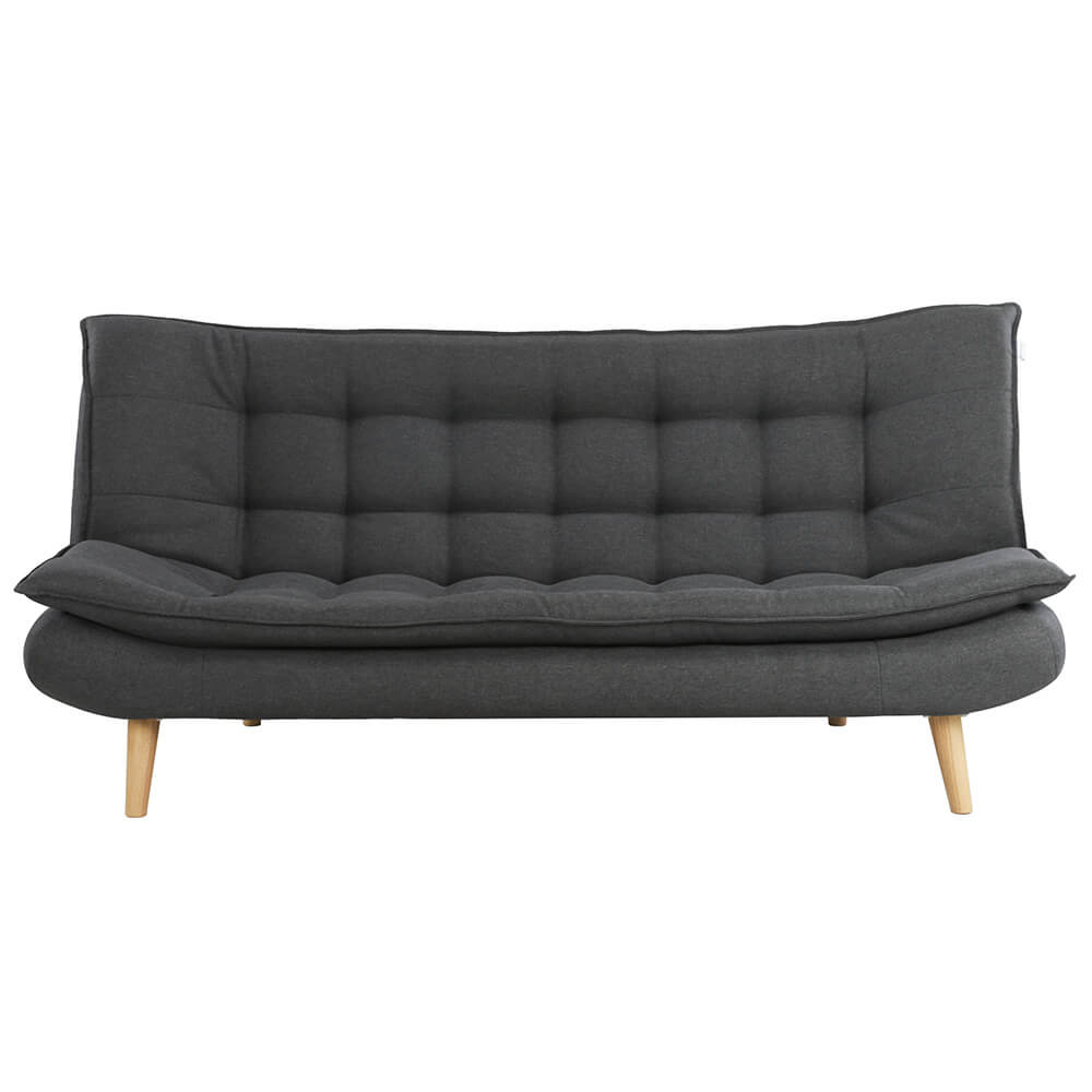 Bäddsoffa Tyyni 2-sitsig 195 cm, grå – ryggstöd med 3 lägen