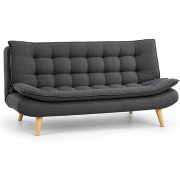 Bäddsoffa Tyyni 2-sitsig 195 cm, grå – ryggstöd med 3 lägen