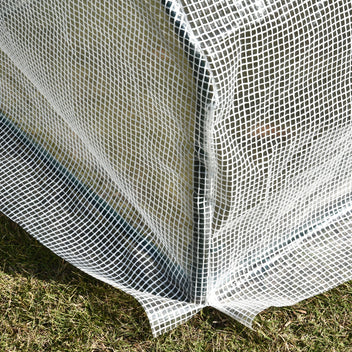 Minikasvihuone vetoketjulla, 99 x 71 x 60 cm, valkoinen