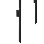 Metallinen ruusukaari, 140 x 40 x 240 cm, musta