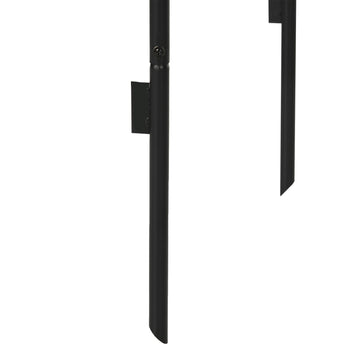 Metallinen ruusukaari, 140 x 40 x 240 cm, musta