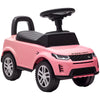 Lasten potkuauto Land Rover Discovery, äänitorvi ja moottoriäänet, säilytystila, 18–36 kk, pinkki