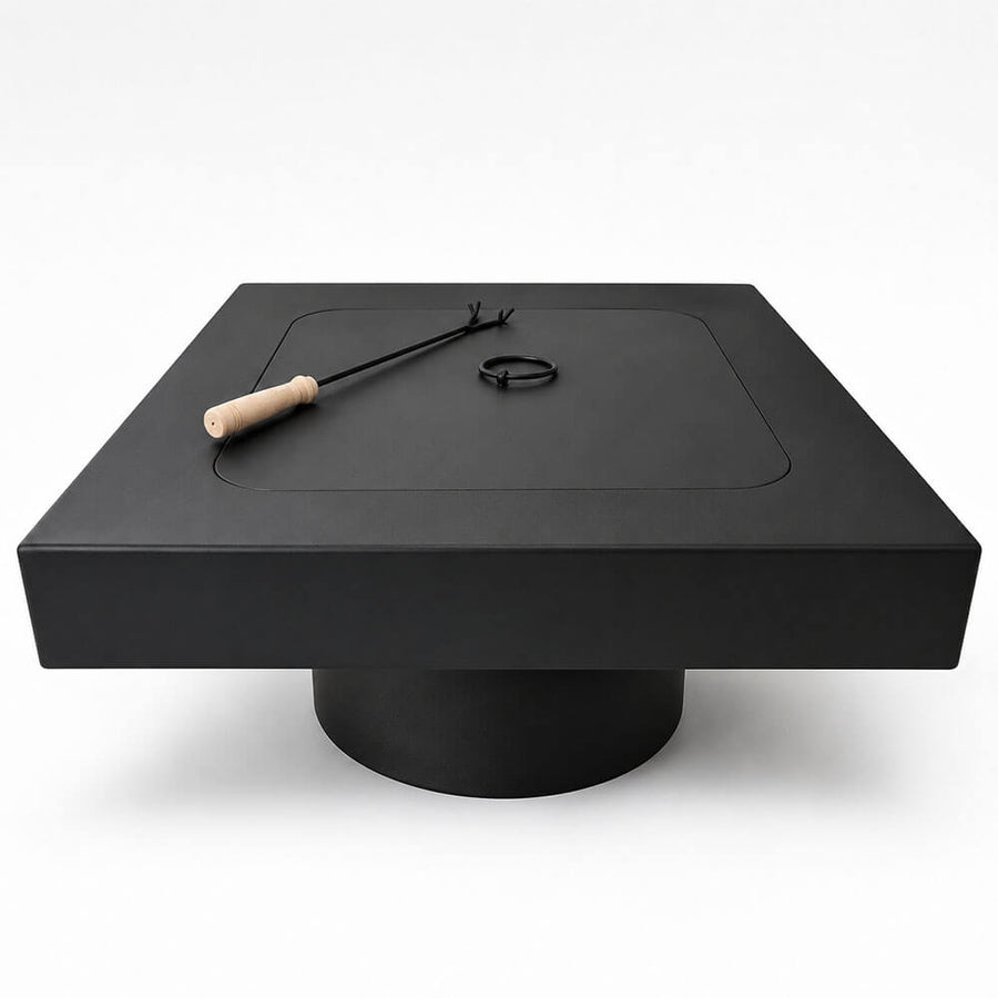 Utomhuseldstad 76 x 76 cm – lock, 2 mm stål, ca 40 kg