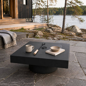 Utomhuseldstad 76 x 76 cm – lock, 2 mm stål, ca 40 kg