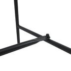 Metallinen puutarhapenkki, 2-istuttava, 107 cm, musta