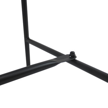 Metallinen puutarhapenkki, 2-istuttava, 107 cm, musta