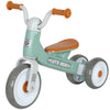 Taaperon potkupyörä kolmella hiljaisella pyörällä, ohjausrajoitin, 12–36 kk, vihreä