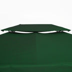 Varakatto 3 x 4 m paviljonkiin, kaksoiskatto, vihreä