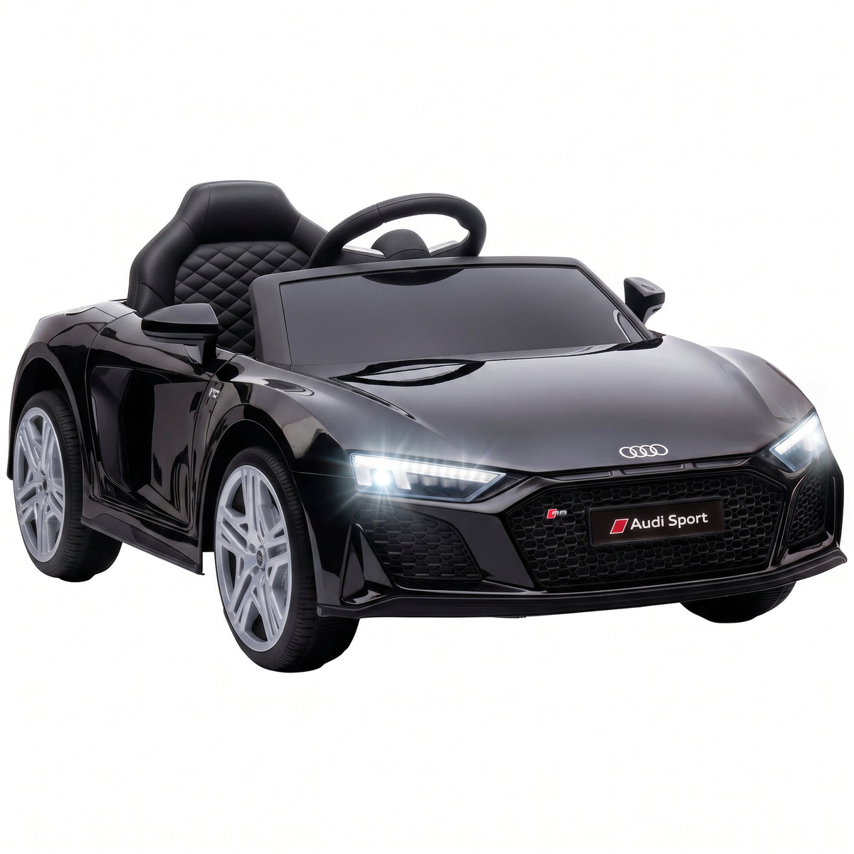 Lasten sähköauto Audi R8 Spyder, litiumakku, kaukosäädin, takajousitus, 3–6 v, musta