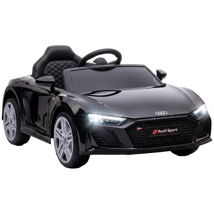 Lasten sähköauto Audi R8 Spyder, litiumakku, kaukosäädin, takajousitus, 3–6 v, musta