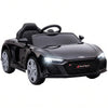 Lasten sähköauto Audi R8 Spyder, litiumakku, kaukosäädin, takajousitus, 3–6 v, musta
