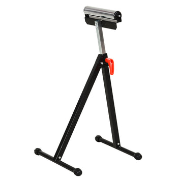 Rullateline työkappaleen tueksi, korkeus 68–110 cm, kokoontaitettava, kantavuus 90 kg