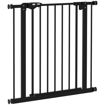 Koiraportti ilman porausta, automaattisesti sulkeutuva, leveys 74–80 cm, metalli, musta
