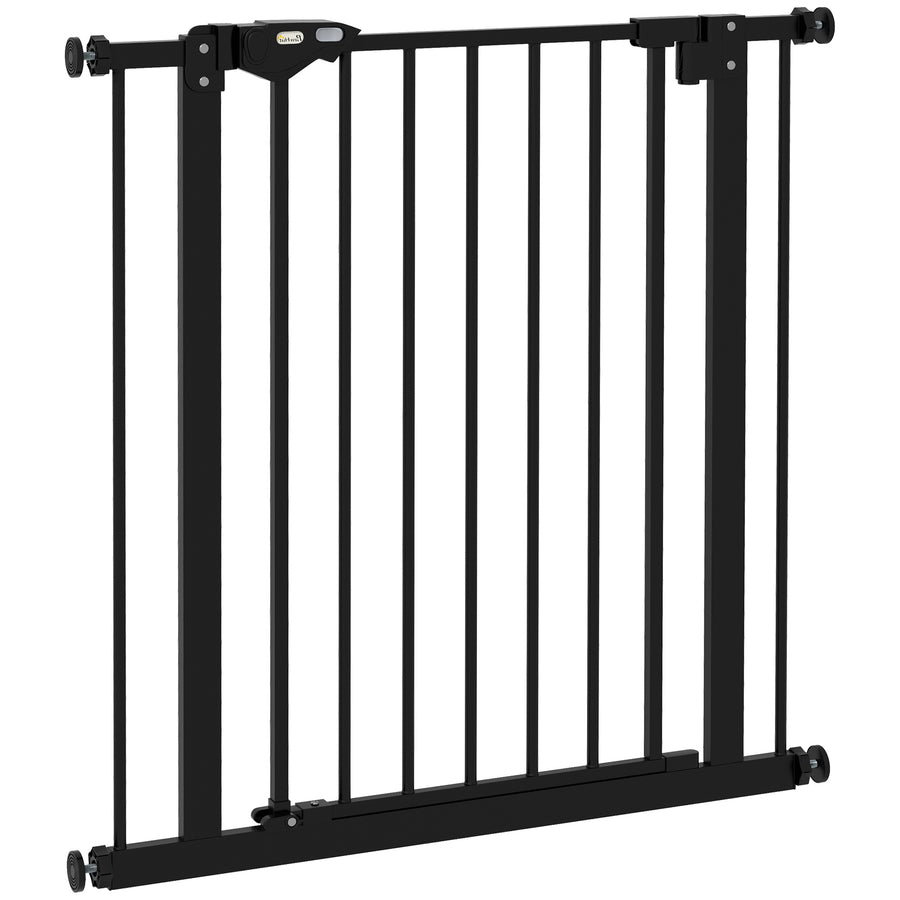 Koiraportti ilman porausta, automaattisesti sulkeutuva, leveys 74–80 cm, metalli, musta