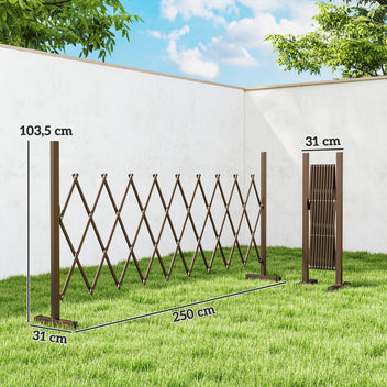 Jatkettava alumiininen saksiaita, 31–250 x 103,5 cm, tummanruskea