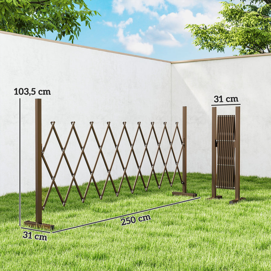Jatkettava alumiininen saksiaita, 31–250 x 103,5 cm, tummanruskea