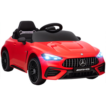 Lasten sähköauto Mercedes-AMG 12V, kaukosäädin, 3-pisteturvavyö, USB ja MP3, 3–6 v, punainen