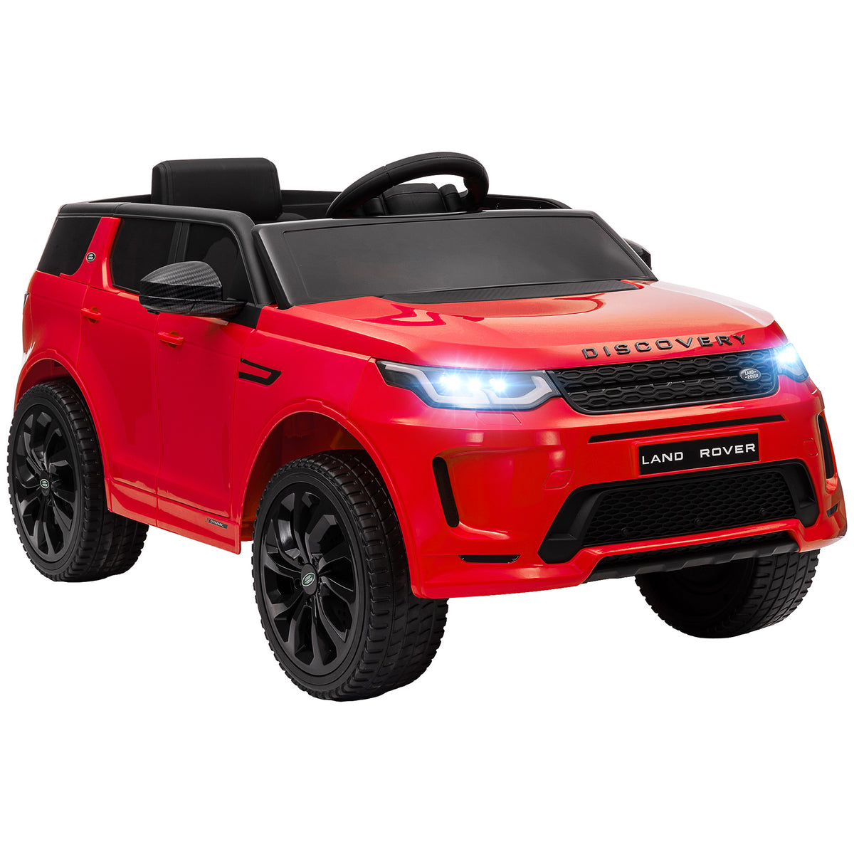 Land Rover Discovery Sport lasten sähköauto 12V – punainen, kauko-ohjattava, valot ja musiikki