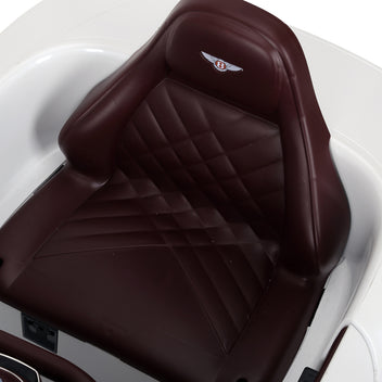 Lasten sähköauto Bentley GT, kaukosäädin, MP3 ja LED-valot, 3–5 v, valkoinen