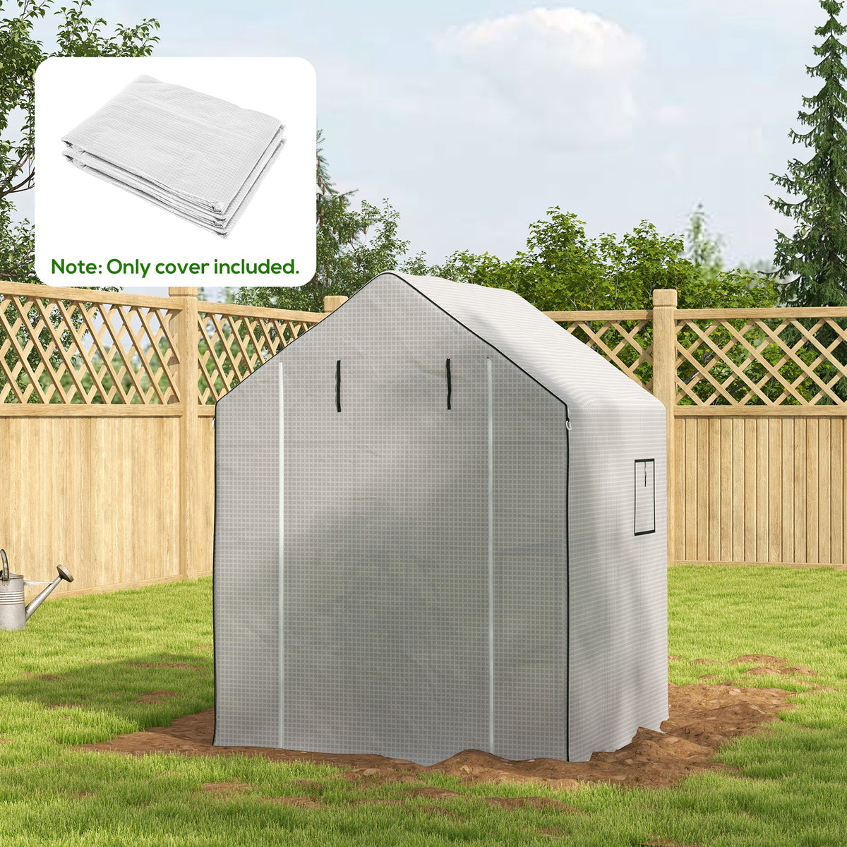 Varakate kasvihuoneeseen 845-510, 140 x 143 x 190 cm, valkoinen