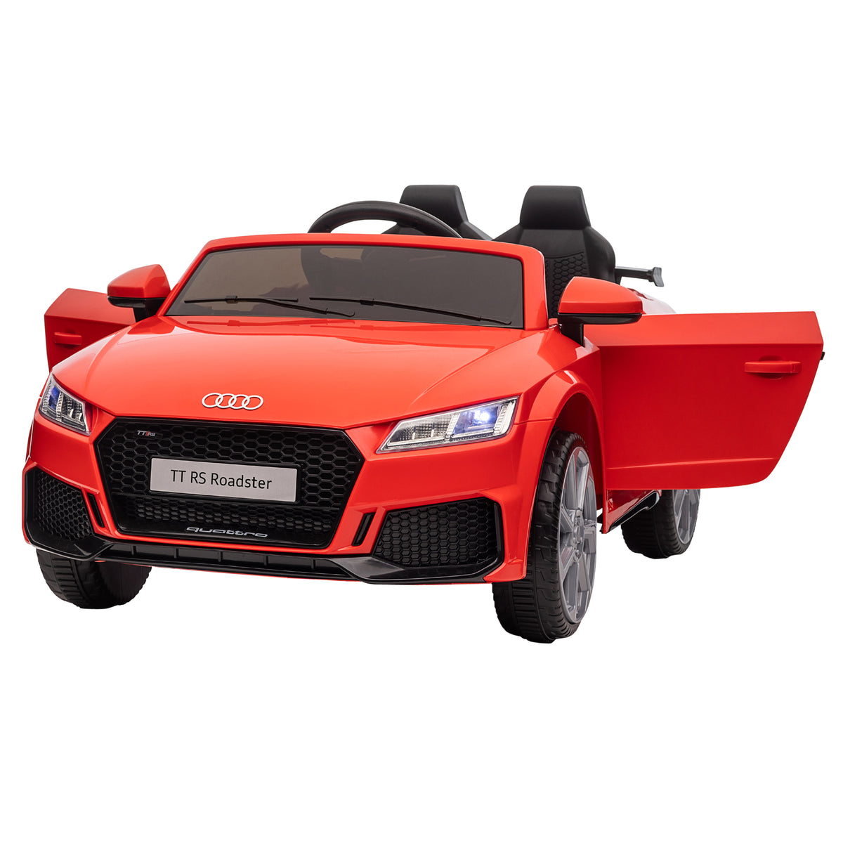 Lasten sähköauto Audi TT RS Roadster, kaukosäädin, musiikki ja LED, 3–5 v, punainen