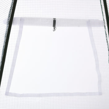 Talvehtimiskasvihuone kasveille rullaovella, 160 x 140 x 180 cm, valkoinen