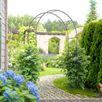 Metallinen ruusukaari, 140 x 40 x 240 cm, musta