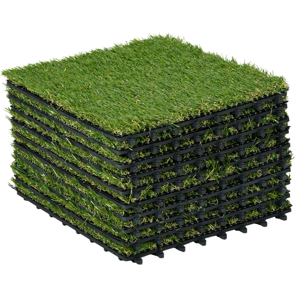 Tekonurmilaatat, 10 kpl, 30 x 30 cm, nukka 25 mm, vihreä