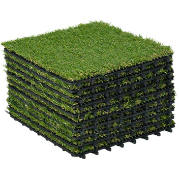 Tekonurmilaatat, 10 kpl, 30 x 30 cm, nukka 25 mm, vihreä