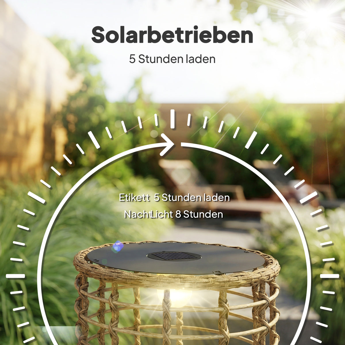 Aurinkovalaisimet rottinkia, 2 kpl, Ø45 ja Ø35 cm, hiekka