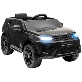 Land Rover Discovery Sport lasten sähköauto 12V – musta, kauko-ohjattava, valot ja musiikki