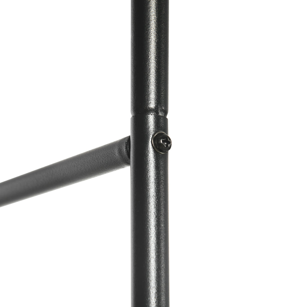 Metallinen ruusukaari, 140 x 40 x 240 cm, musta