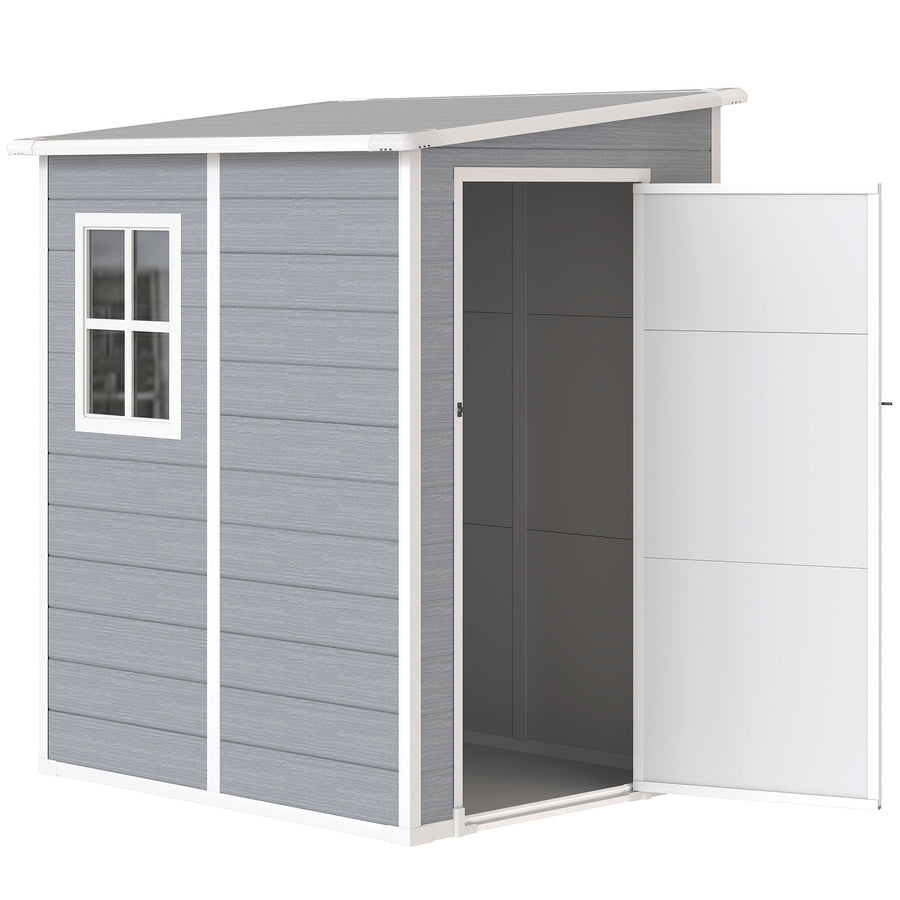 Alumiini-muovivaja lattialla, ikkunalla ja lukolla, 1,54 m², harmaa