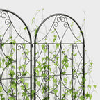 Maahan painettavat metallisäleiköt köynnöksille, 2 kpl, 50 x 150 cm, musta